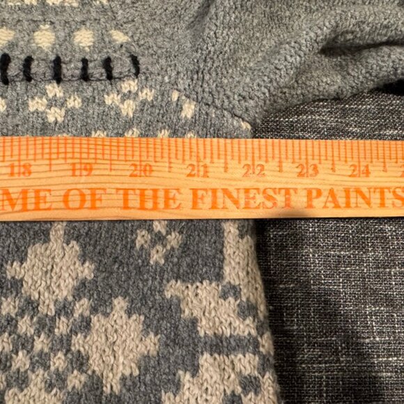 J Jill Hooded Cardigan Sweater – Fair Isle Knit – Gray – Women’s Size M – Like N - Picture 8 of 9